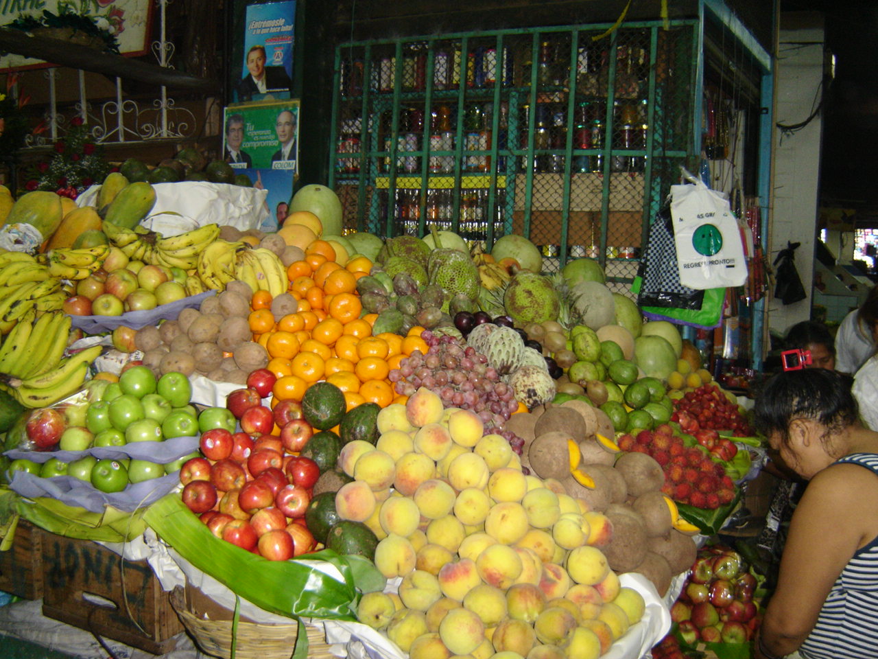 Productos frescos en el Mercado Central de la ciudad de Guatemala